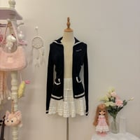 Image 2 of sporty bebe knitted hoodie