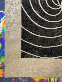 Image 1 of Original Lino Print - Swirl - Cream Brocade