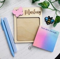 Sticky note pad holder-butterfly