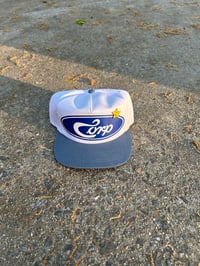 Image 3 of White/Navy “Built” UC Cap 