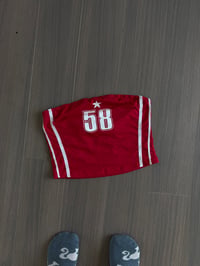 red & white crop top (sz med)