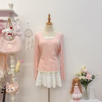 Image 1 of shoujo faux double layer top