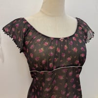 Image 2 of floral milkmaid mesh top