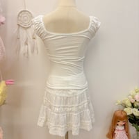 Image 2 of jane norman lace up milkmaid top