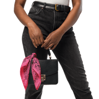 Image 5 of Breast Cancer Awareness Bandana - Black on Pink