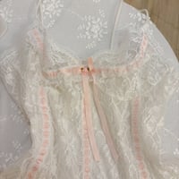 Image 3 of vintage lace all over lingerie top (lace panel)