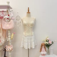 Image 1 of vintage lace corset lingerie (#10)