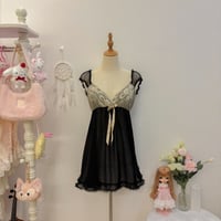 Image 1 of vintage ambrielle lace babydoll slip dress