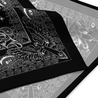 Image 2 of True Believer Bandana - White on Black