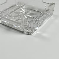 Image 6 of Petit cendrier carré vintage en cristal taillé - Années 60 - 70 -  vide-poche en cristal