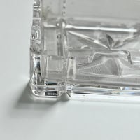 Image 9 of Petit cendrier carré vintage en cristal taillé - Années 60 - 70 -  vide-poche en cristal