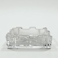 Image 4 of Petit cendrier carré vintage en cristal taillé - Années 60 - 70 -  vide-poche en cristal