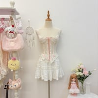 Image 1 of vintage lace corset lingerie (#06)