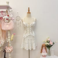 Image 1 of vintage lace corset lingerie (#07)