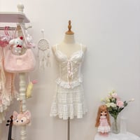 Image 1 of vintage lace corset lingerie (#08)