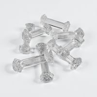 Image 2 of Lot de 8 anciens porte-couteaux Art Déco en verre taillé ou cristal moulé des années 30 - 40 - 