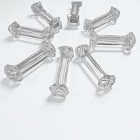 Image 5 of Lot de 8 anciens porte-couteaux Art Déco en verre taillé ou cristal moulé des années 30 - 40 - 