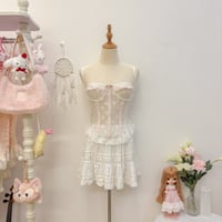 Image 1 of vintage lace corset lingerie (#12)