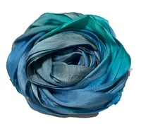 Image 8 of Ready To Ship! 10YD HIGH TIDE  HAND DYED SARI SILK RIBBON BY COLOR BURST SILK