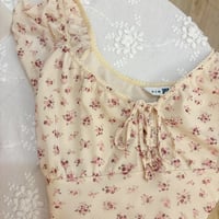 Image 3 of floral milkmaid top