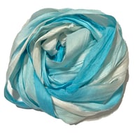 Image 3 of Ready To Ship! 10YD GLACIER  HAND DYED SARI SILK RIBBON BY COLOR BURST SILK