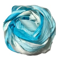 Image 4 of Ready To Ship! 10YD GLACIER  HAND DYED SARI SILK RIBBON BY COLOR BURST SILK