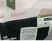 Image 3 of New Time and Tru High Rise Black Denim Straight Crop Jeans Size 18 Women Casual