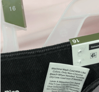 Image 3 of New Time and Tru High Rise Black Denim Straight Crop Jeans Size 16 Women Casual