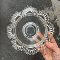 Image 4 of Petit saladier en verre à bord perlé ancien début XXe - saladier Art Déco - 1900s 