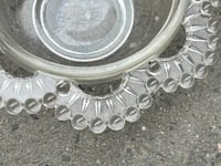 Image 6 of Petit saladier en verre à bord perlé ancien début XXe - saladier Art Déco - 1900s 