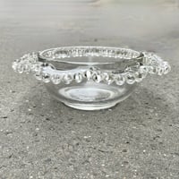 Image 9 of Petit saladier en verre à bord perlé ancien début XXe - saladier Art Déco - 1900s 