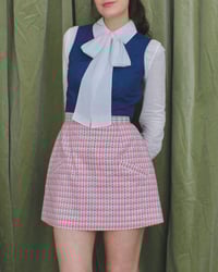 Image 7 of Ready-to-ship Ivory flower button bow blouse