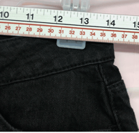 Image 4 of New Time and Tru High Rise Solid Black Denim Straight Crop Jeans Size 8 Women