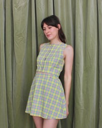 Image 8 of Ready-to-ship Polly top cropped blouse - Yellow tartan