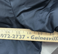 Image 4 of Champion Navy Blue Lime Green Long Sleeve Puffer Hooded Jacket Size M Women