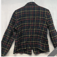 Image 2 of Vintage Positive Attitude Petite Black Long Sleeve Knit Jacket Size 8P Women