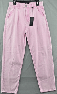 Image 1 of New Rue21 Shinestar Straight Leg Pink Denim Jeans Size Large Women Casual Wear