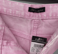 Image 3 of New Rue21 Shinestar Straight Leg Pink Denim Jeans Size Large Women Casual Wear