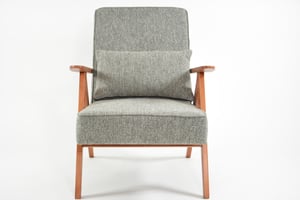 Image of Fauteuils KOMPAS chiné gris et blanc