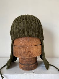 Image 1 of Beanie with Ear flap- Olive £60.00