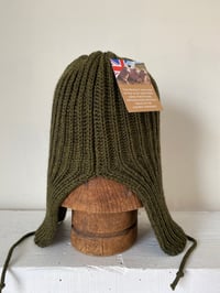 Image 4 of Beanie with Ear flap- Olive £60.00
