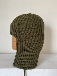 Image 2 of Beanie with Ear flap- Olive £60.00