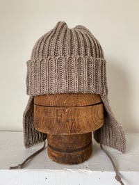 Image 1 of Beanie with Ear flap - Stone £60.00