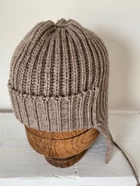 Image 6 of Beanie with Ear flap - Stone £60.00