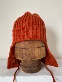 Image 2 of Beanie with Ear flap - Orange £60.00