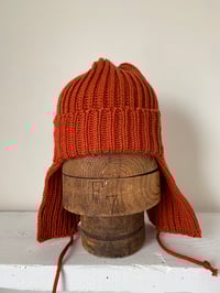 Image 1 of Beanie with Ear flap - Orange £60.00