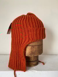 Image 3 of Beanie with Ear flap - Orange £60.00