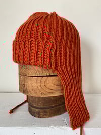 Image 4 of Beanie with Ear flap - Orange £60.00