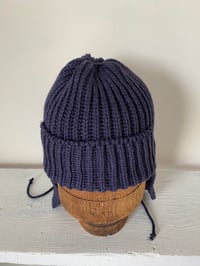 Image 7 of Beanie with Ear flap- Navy £60.00