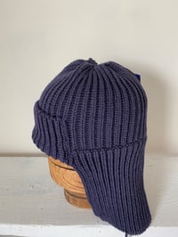 Image 8 of Beanie with Ear flap- Navy £60.00